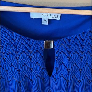 blue knee length dress, 18W